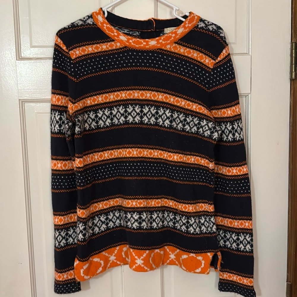 J. Crew Holiday Fair Isle Sweater Medium